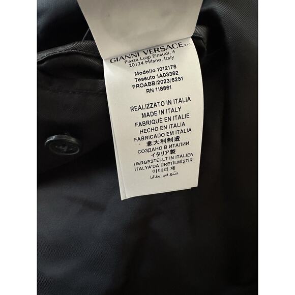 Versace Men's Blouson Leather Jacket Black 40 US (50 Euro) IT 1012178 NWT $3600 - Picture 13 of 16
